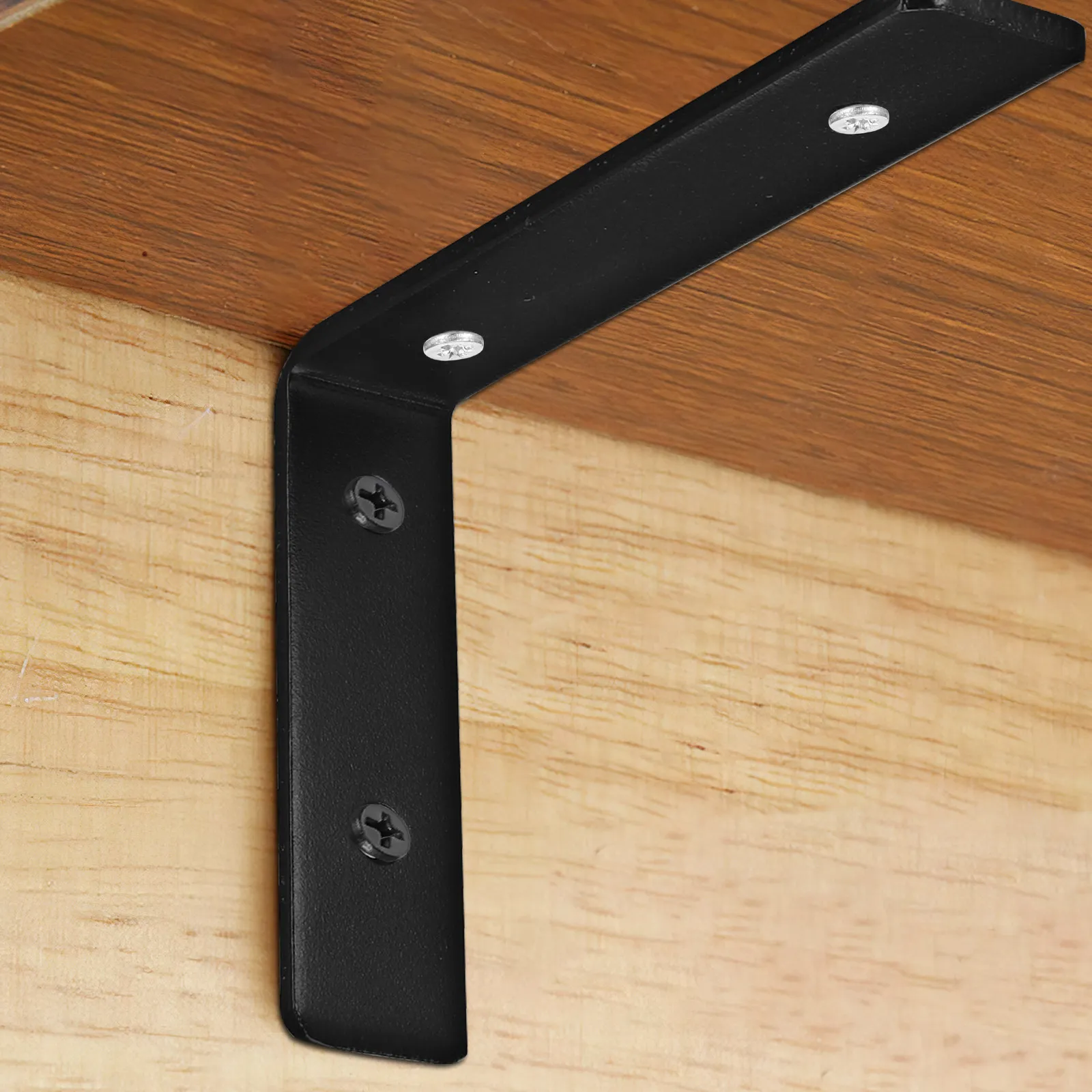 

2 шт. L-образные кронштейны для плавающих полок, сверхпрочные настенные металлические угловые опоры для деревянных полок, для поддержки под прямым углом, для хранения