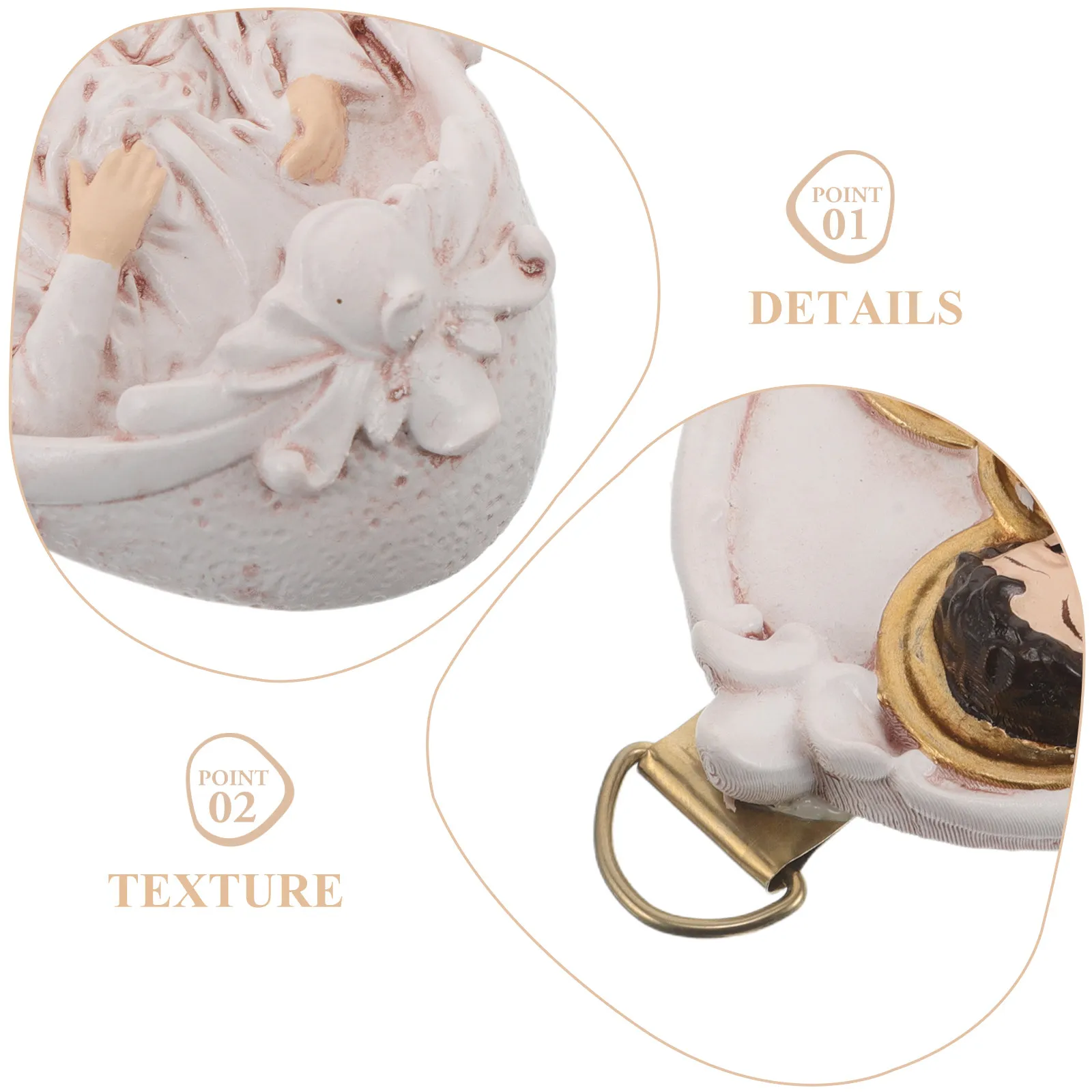5 Inch Resin Holy Water Font Catholic Wall Holder Holy Water Bowl for Home Entrance Baptism Confirmation Easter Religious