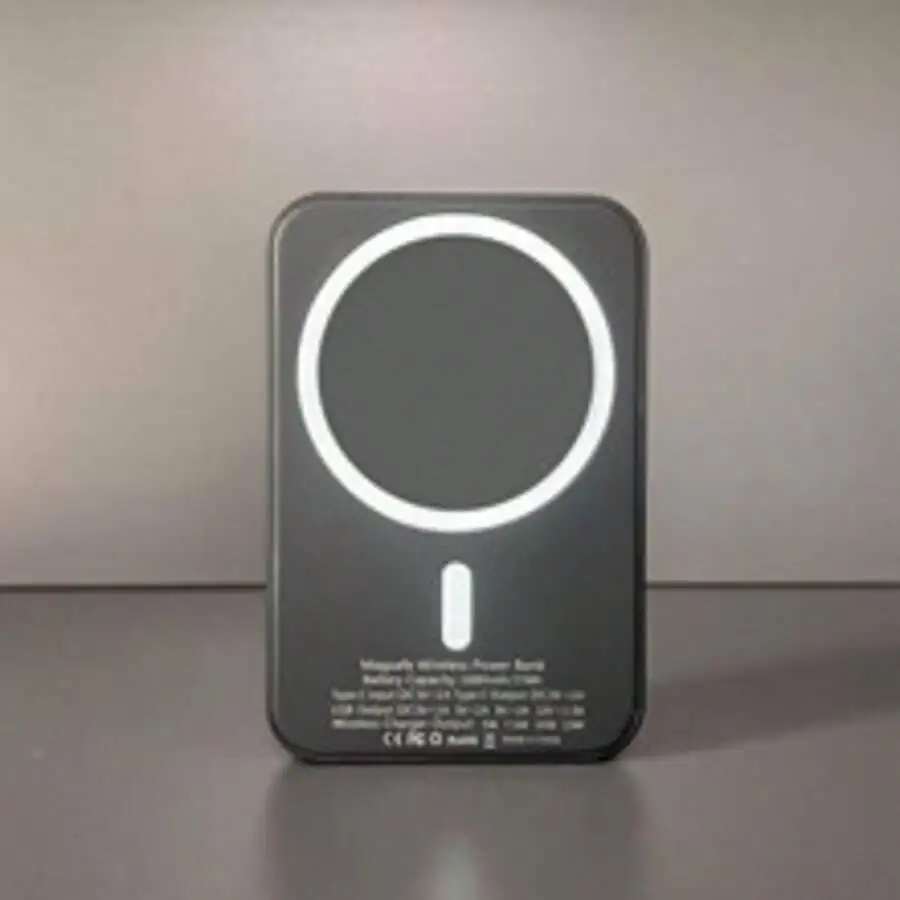 

For Battery Pack, 5000mAh Magnetic Power Bank With Type-C Cable Fast Charging Lighting Input Wireless Portable Charger For 16/15/14/13/12/ All Series