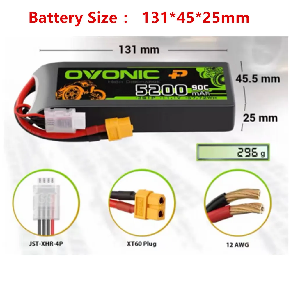 MJX 10210 RC Car Battery 11.1v 5200mAh XH-4P XT60 Plug / 20W Charger / Use For: MJX 10210 Rc Car Parts