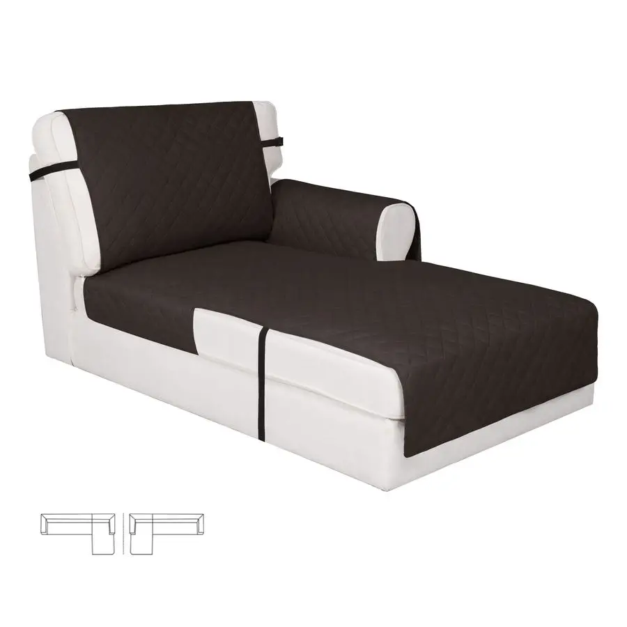

Reversible Chaise Lounge Couch Cover Water Resistant Sofa Cover Sectional L Shaped Sofa Slipcover with Adjustable Straps Furnitu