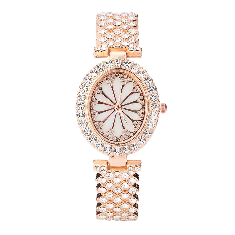 Reloj de pulsera de cuarzo con cara de diamante de agua de estrella de cielo completo para mujer, reloj de pulsera elegante para niñas a la moda V78