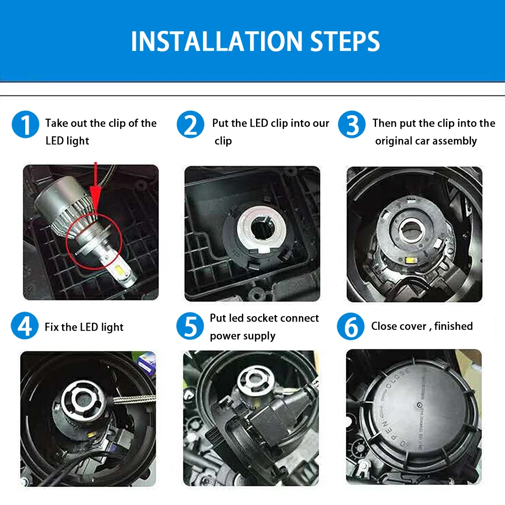 2Pcs H1 H7 LED Car HeadLight Bulb Clip Retainer Adapter Socket Base Holder For Auto Headlamp Mount Stand For VW Golf Ford Focus