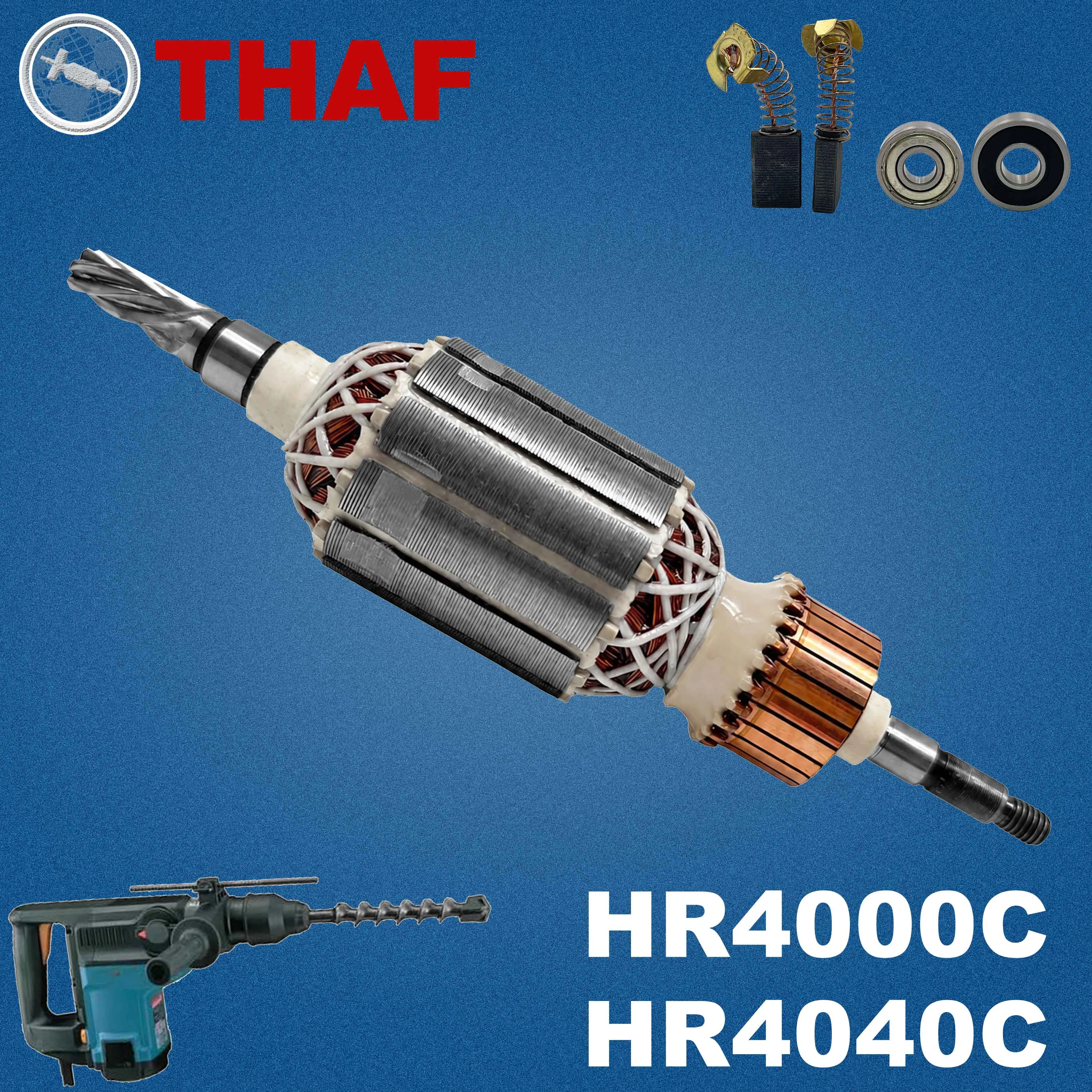 AC220V-240V HR4000C HR4040C Armature Rotor Anchor Motor Replacement Spare Parts For MAKITA Rotary Hammer