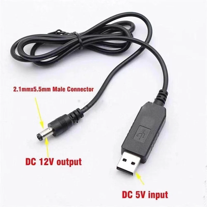 USB To DC Power Cable 5V To 12V Boost Converter 8 Adapters USB To DC Jack Charging Cable For Wifi Router Mini Fan Speaker