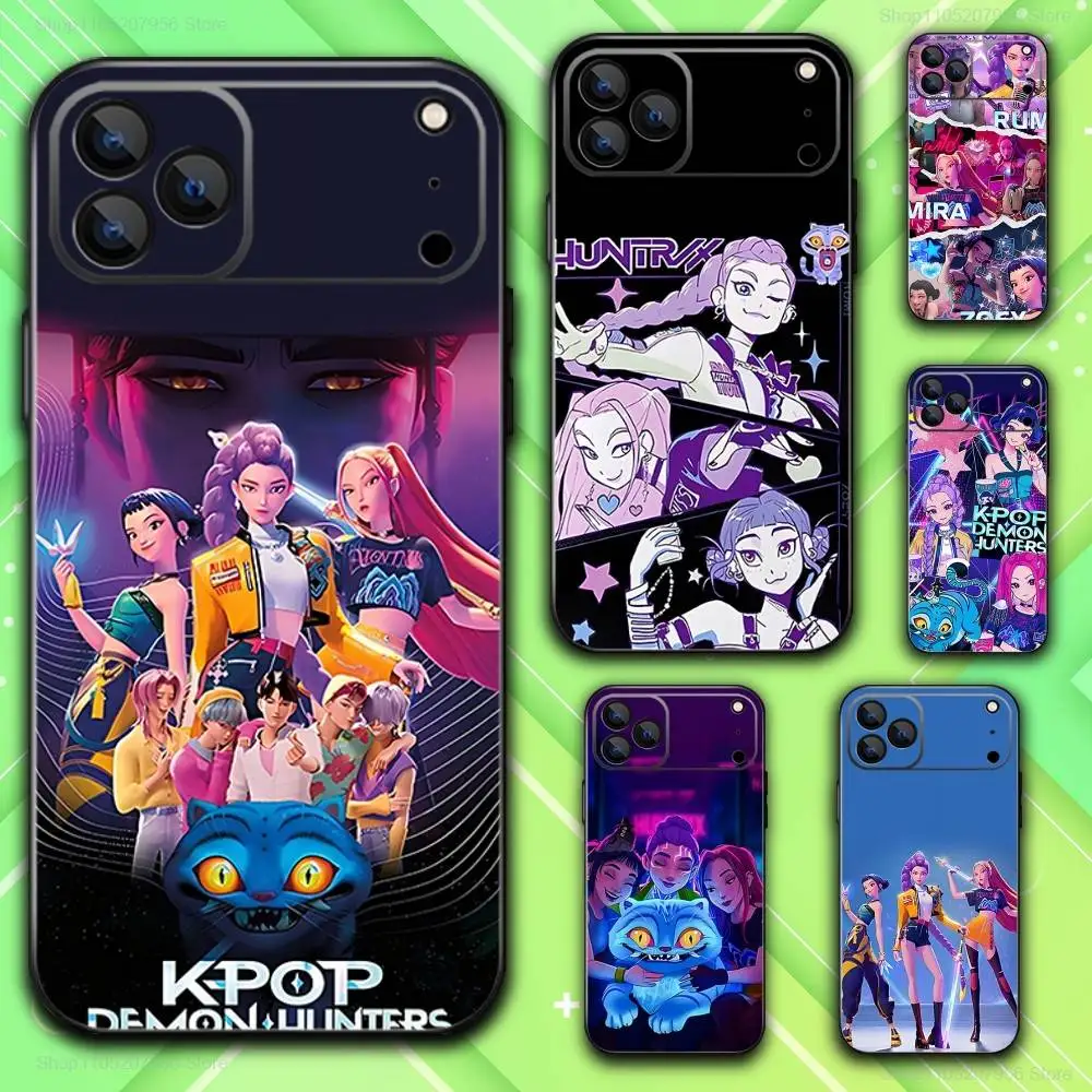 

KPop D-Demon H-Hunters Phone Case For iPhone 13,16,11,14,17,12,15,Plus,E,Air,Pro,Max,Mini Protective Black Cover