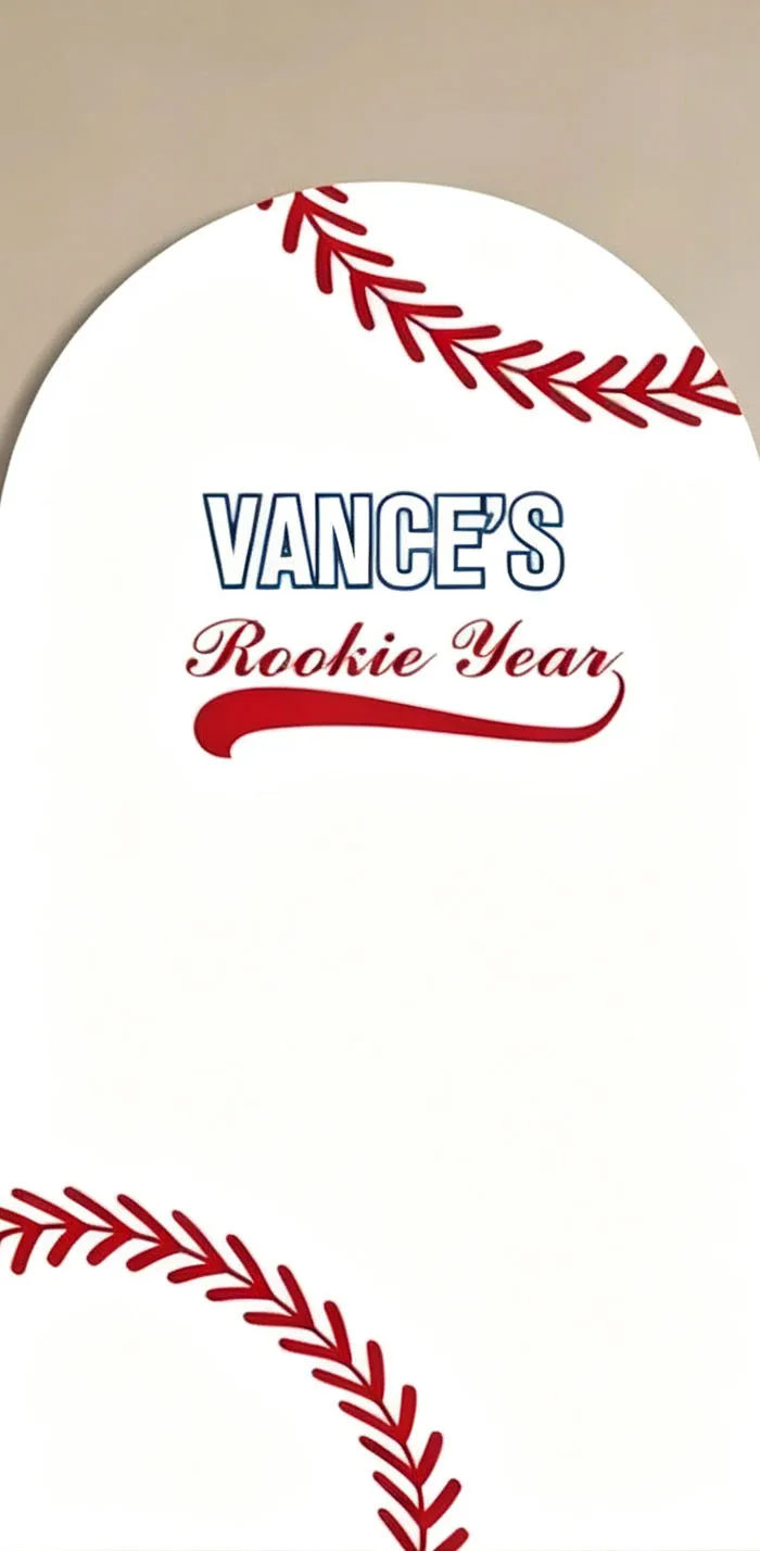 Custom 2-Side Rookie of the Year Boy Baby Shower Arch Backdrop Covers Baseball Blue Stripes Birthday Party Decor Backdrop Photo