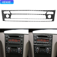 Car Radio Button Panel Decorative Cover Trim Sticker Accessories Carbon Fiber For BMW 1 Series E81 E82 E87 E88 2008-2013