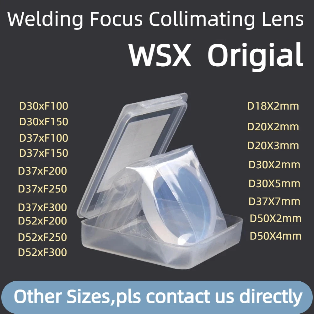 WSX Origina Quartz Protective Lens 37x7 6KW JGS1 Fused Silica Protection Lens For NC60 NC63A NC63E NC63C NC68 Head