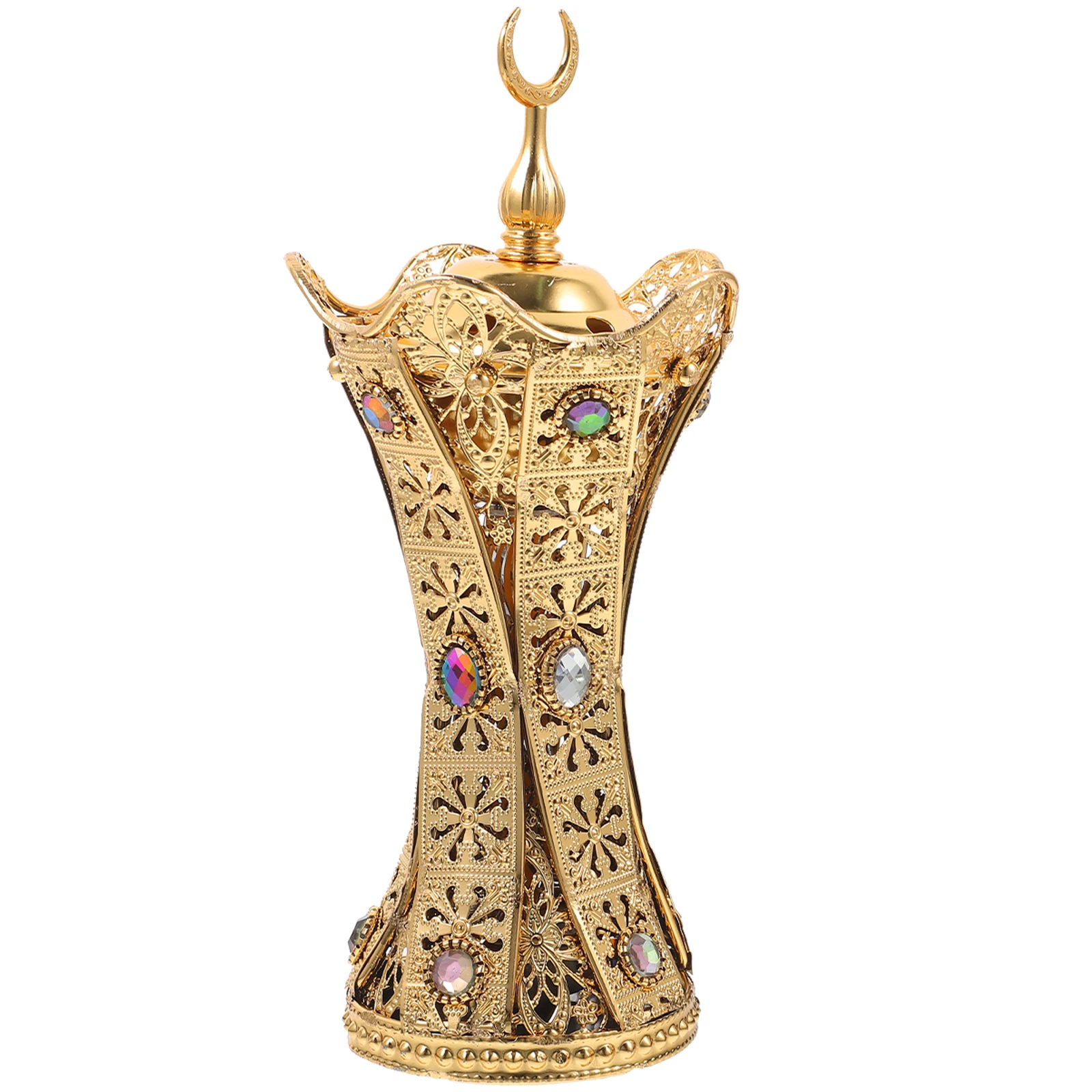 

Burner Golden Centerpiece Decorations Bakhoor Decorative Censer Aroma Scented Room Purifier Yoga Bedroom