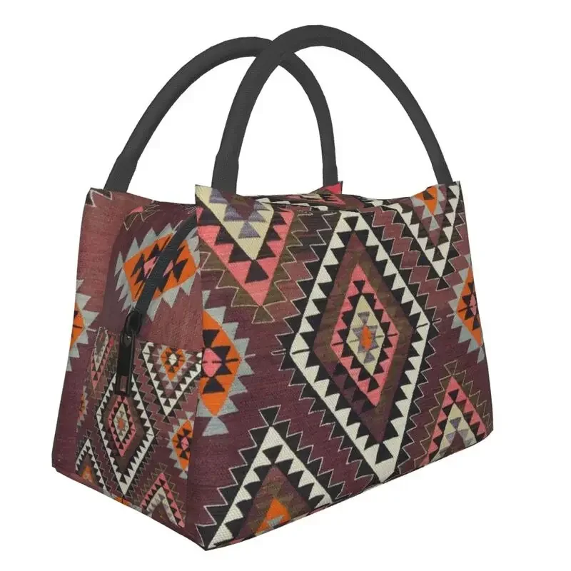 

Винтажные турецкие бриллиантовые племенные многоразовые Ланч-боксы Kilim, Женская многофункциональная богемная Геометрическая Этническая художественная сумка для ланча