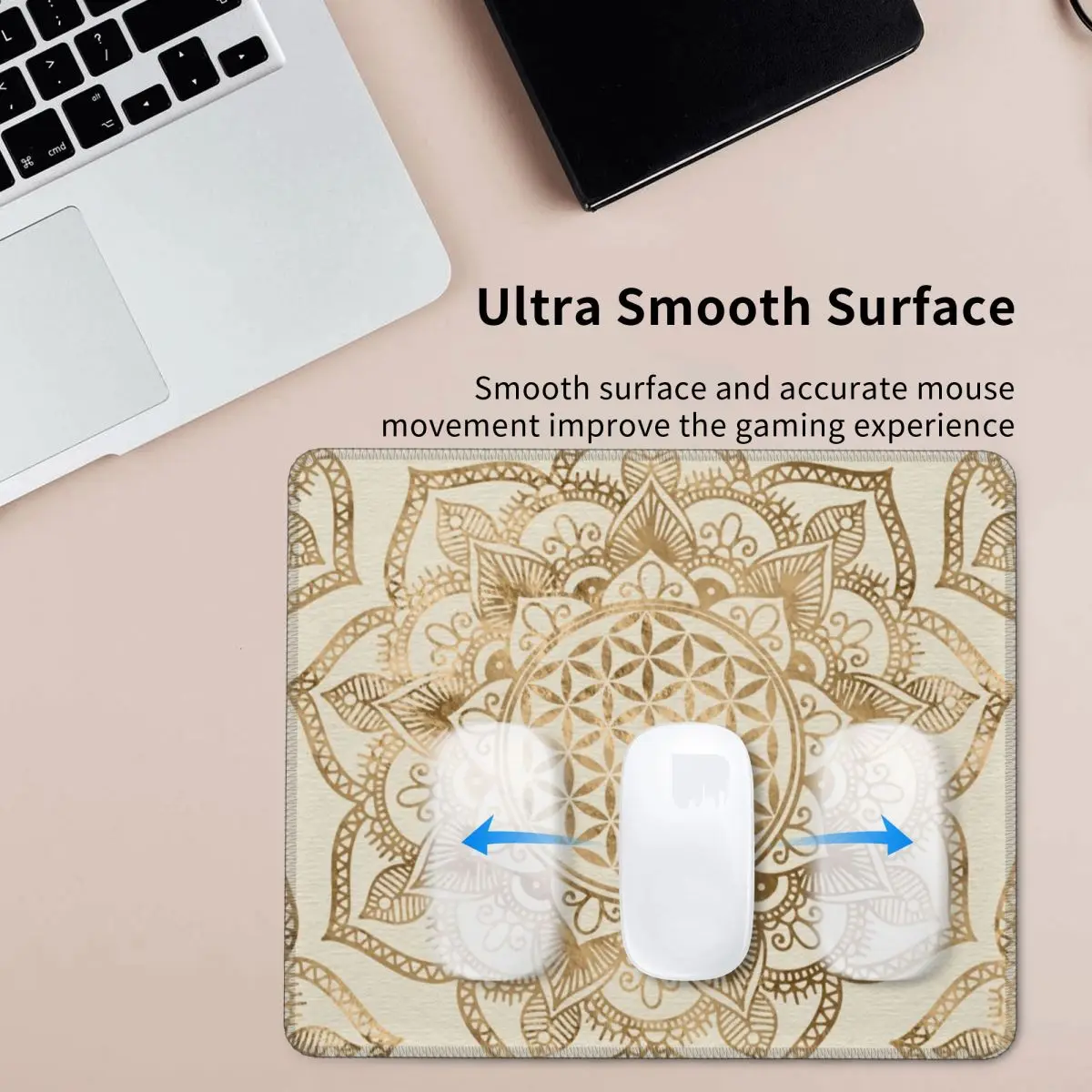 Flower Of Life In Lotus Mouse Pad Computer Keyboard Mouse Mat Gamer Laptop Desk Mat Office Table Mats