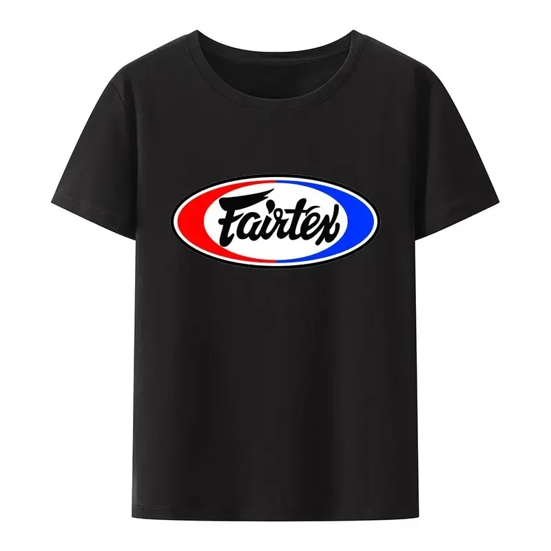 

Футболка Fairtex, Таиланд, черная повседневная футболка для тайского бокса, кикбоксинга, с круглым вырезом, свободная хипстерская блузка с графическим рисунком, уличная мода, дышащая