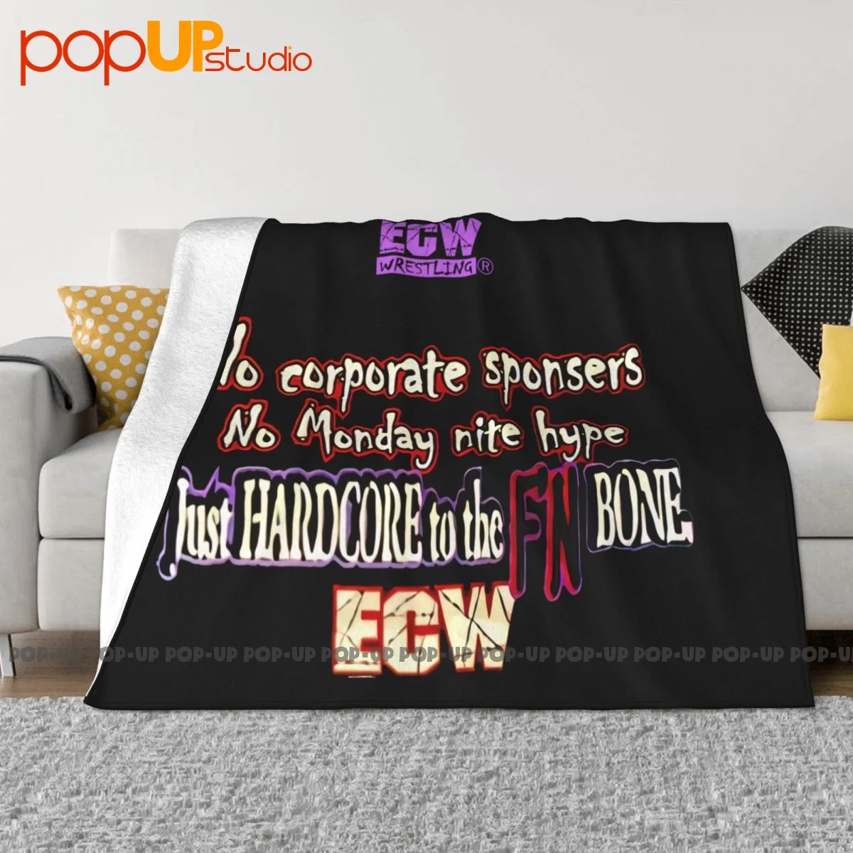 Ecw Hardcore Wrestling 90S P-282 Blanket Casual Comfort High-Grade Couch Blanket Decorative Sofa