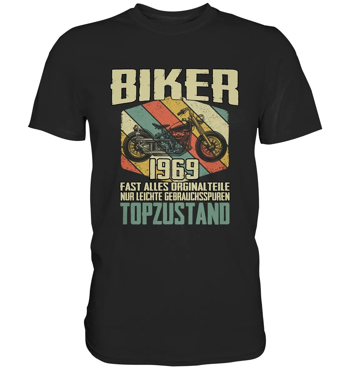 54Th Birthday 54 Years 1969 Motorcyclist Biker Motorcycle Retro T Shirt