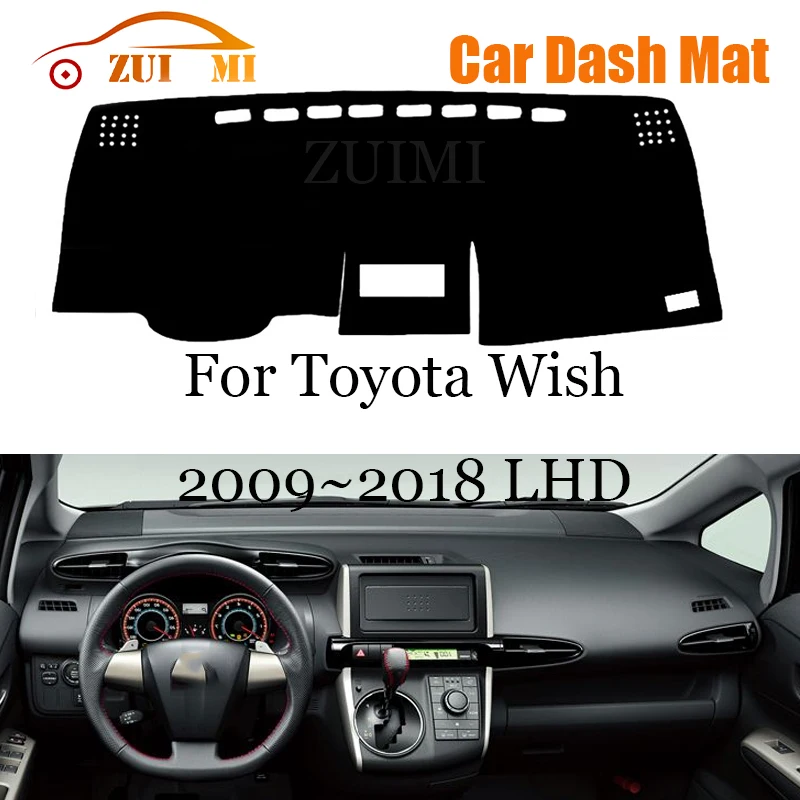 

ZUIMI Dashboard Cover Dash Mat Dashmat For Toyota Wish 2009~2018 LHD RHD Dash Board Cover Pad Sun Shade