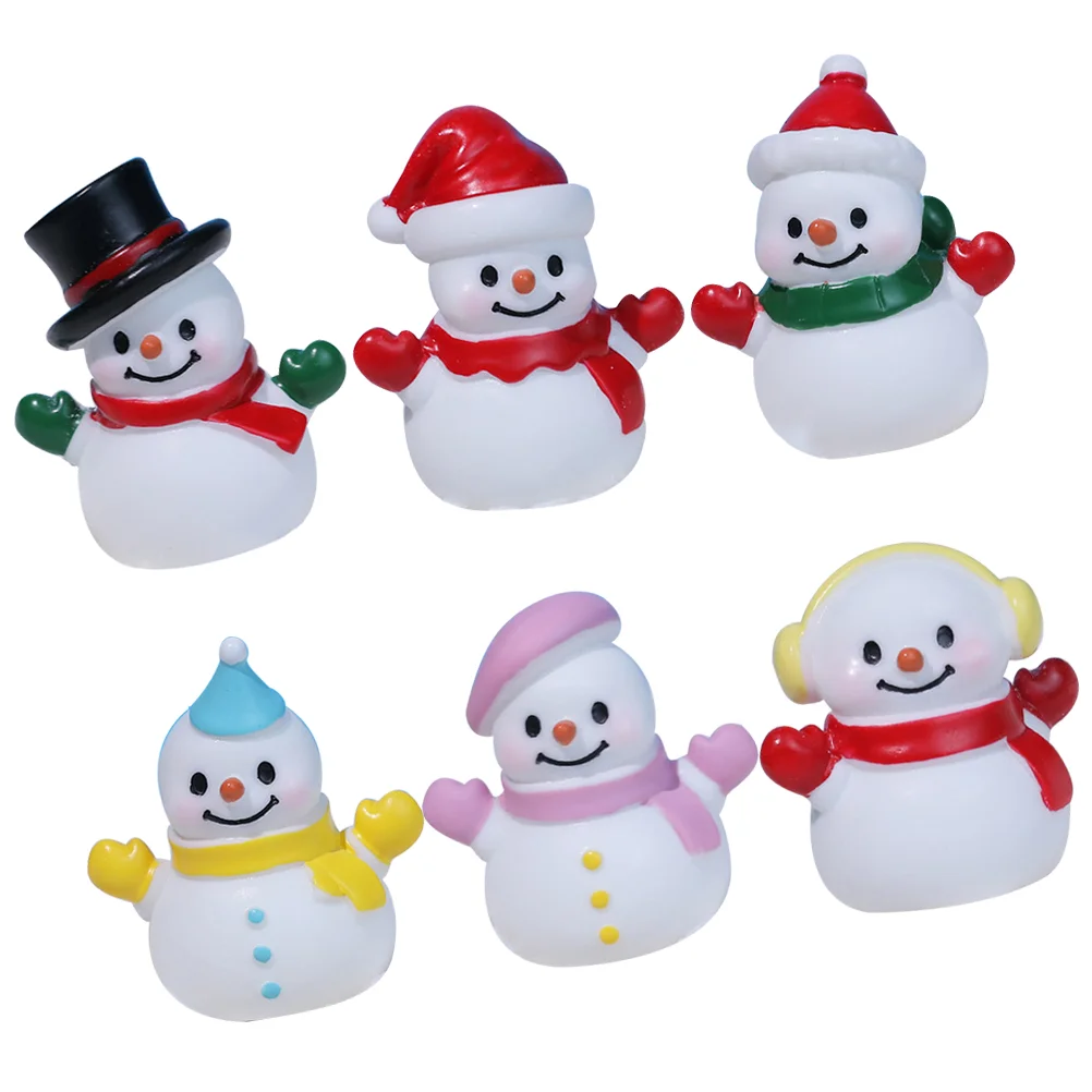 Micro Landscape Ornaments Miniature Christmas Decorations Snowman Father Figurine