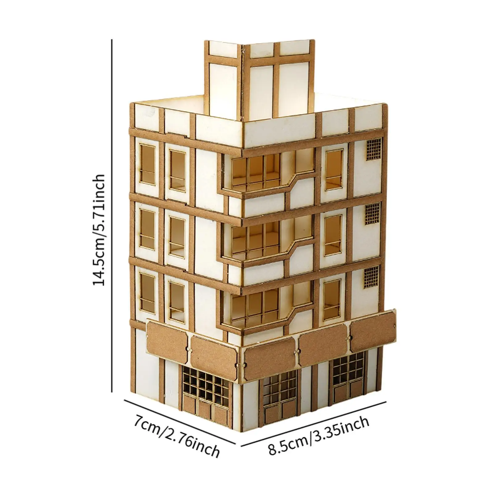1/144 Edificio in miniatura Layout della casa Paesaggio Paesaggio Scena di strada Layout ferroviario Prop Casa moderna residenziale Edificio della città