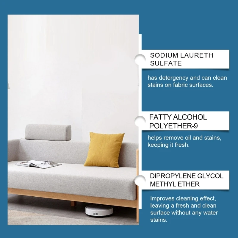 

P5ED Профессиональное пенное чистящее средство 100 мл Быстрая чистка деликатных тканей Безопасно удаляет пятна с обивки и одежды