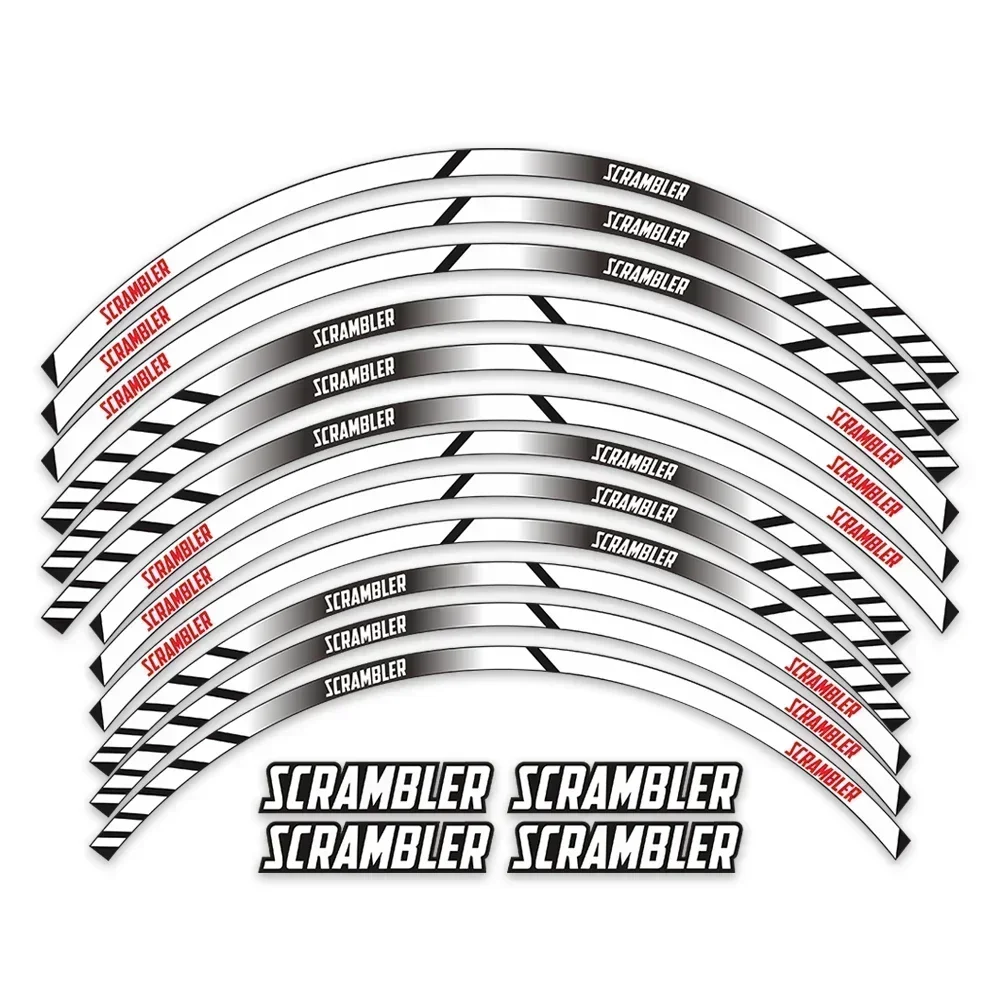 For DUCATI SCRAMBLER 400 800 1100 Moto Parts Contour Wheel Decoration Decal Sticker