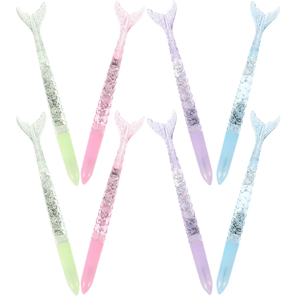 

8 шт. чернильные ручки, гелевая ручка с русалкой, милый мультфильм, гладкое письмо, тонкие ручки для детей, студентов, школьные ручки для письма, ручка-русалка