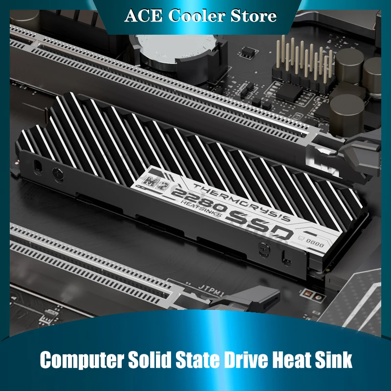 

M.2 SSD Heatsink M2 2280 Solid State Hard Disk Aluminum Cooler with 4X Thermal Pads PS5 Desktop Computer NGFF NVME,VC006