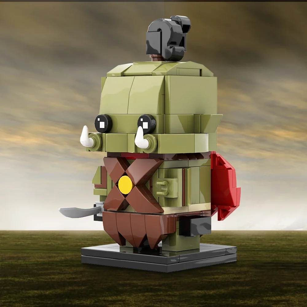 

Конструктор MOC Mini Orc Brickheadzs, Набор строительных блоков, экшн-фигурка, биологический зверь, эксперимент «сделай сам», игрушки для детей, подарок