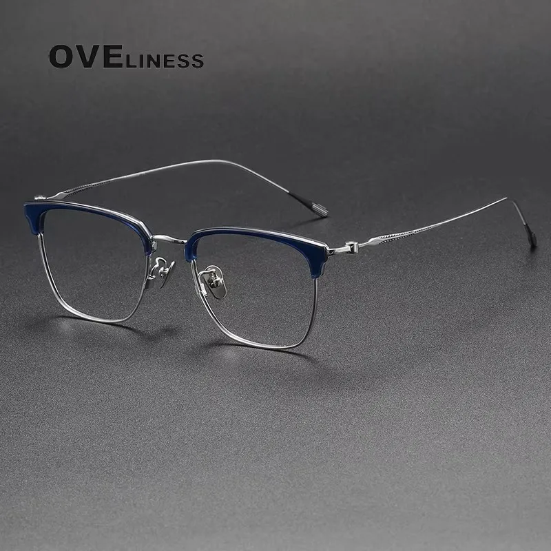 

Acetate Titanium Glasses Frame Men Square Eyeglasses frames Women Eyewear Ultralight male spectacles
