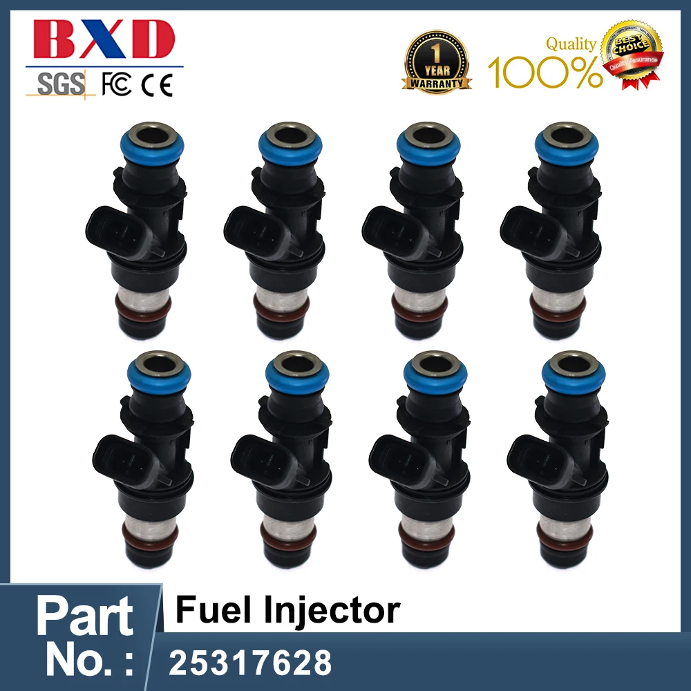 1/8PCS Fuel Injector 25317628 For Buick Rainier, Cadillac Escalade, Chevrolet Avalanche Express Silverado Suburban, GMC Savana 1