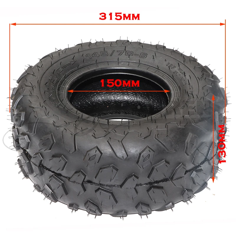 2Pcs/Lot 145/70-6 tubeless tyre 6 Inch ATV Vacuum Tire four wheel vehcile Fit for 50cc 70cc 110cc Small  Front Or Rear Wheels