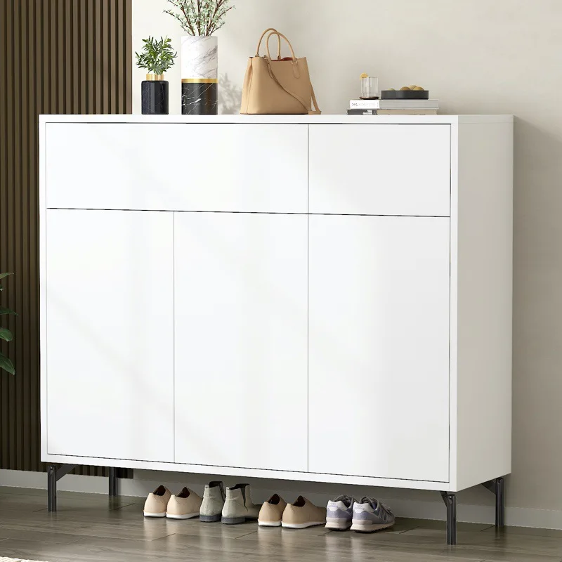 Einfacher wasserdichter Schuhschrank für den Eingangsbereich, Haushalts-Eingangsschrank, Schuhschrank aus Aluminiumlegierung, Balkonschrank