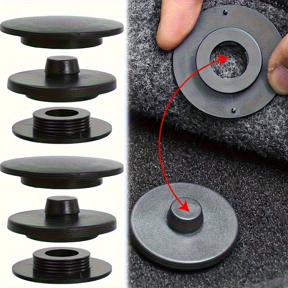 16Pcs Universal Car Floor Mat Buckle Clips Fixing Clasp Double Layer Foot Mat Fastener Carpet Clip Buckle Fixer Sleeve Car Part