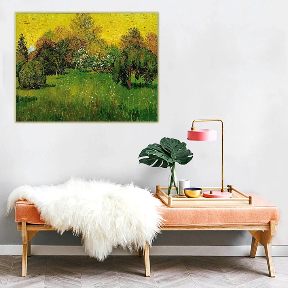 Citon Van Gogh《The Poet´s Garden I》Canvas Art Oil Painting Famous Artwork Poster Picture Wall Decor Home Living room Decoration