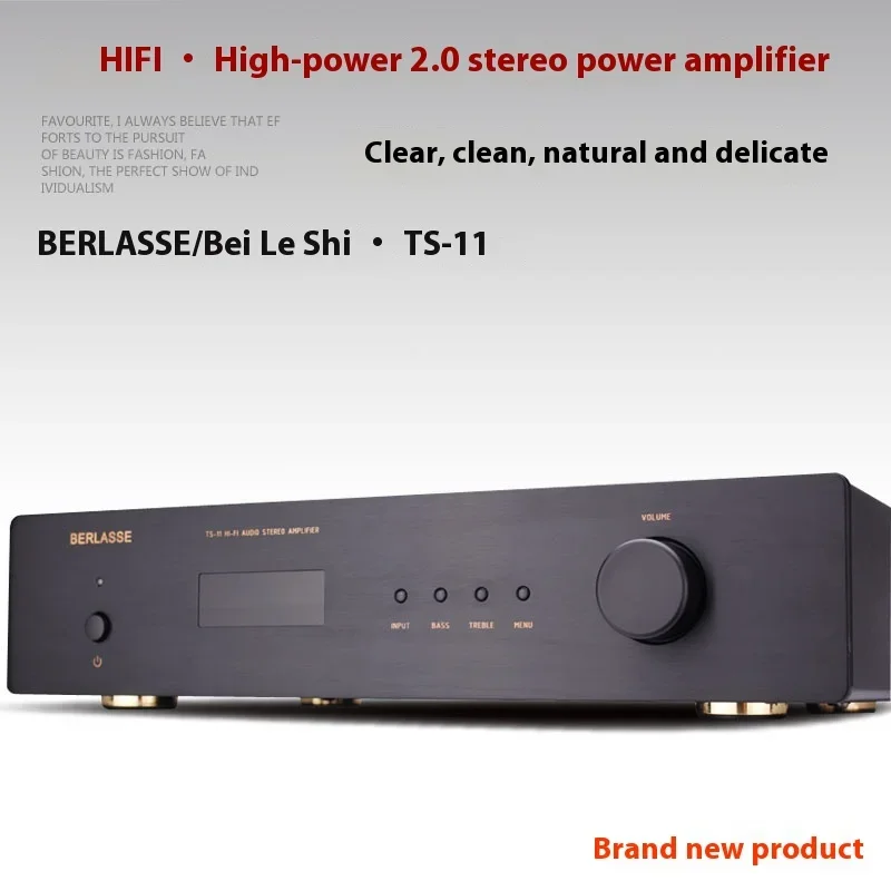 AMXEKR TS-11 120w*2 2-channel Stereo Amplifier High Power Bluetooth 5.0 Fiber Coaxial Input JRC5532 HIFI Subwoofer Amplifier