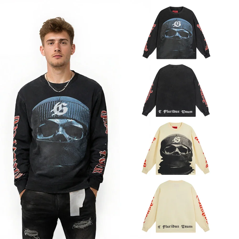 

Men's Clothing Gangster Rapper Graphic T Shirts Streetwear Clothing Cotton Long Sleeve Tee T-shirts Men New in Tops and T-shirts