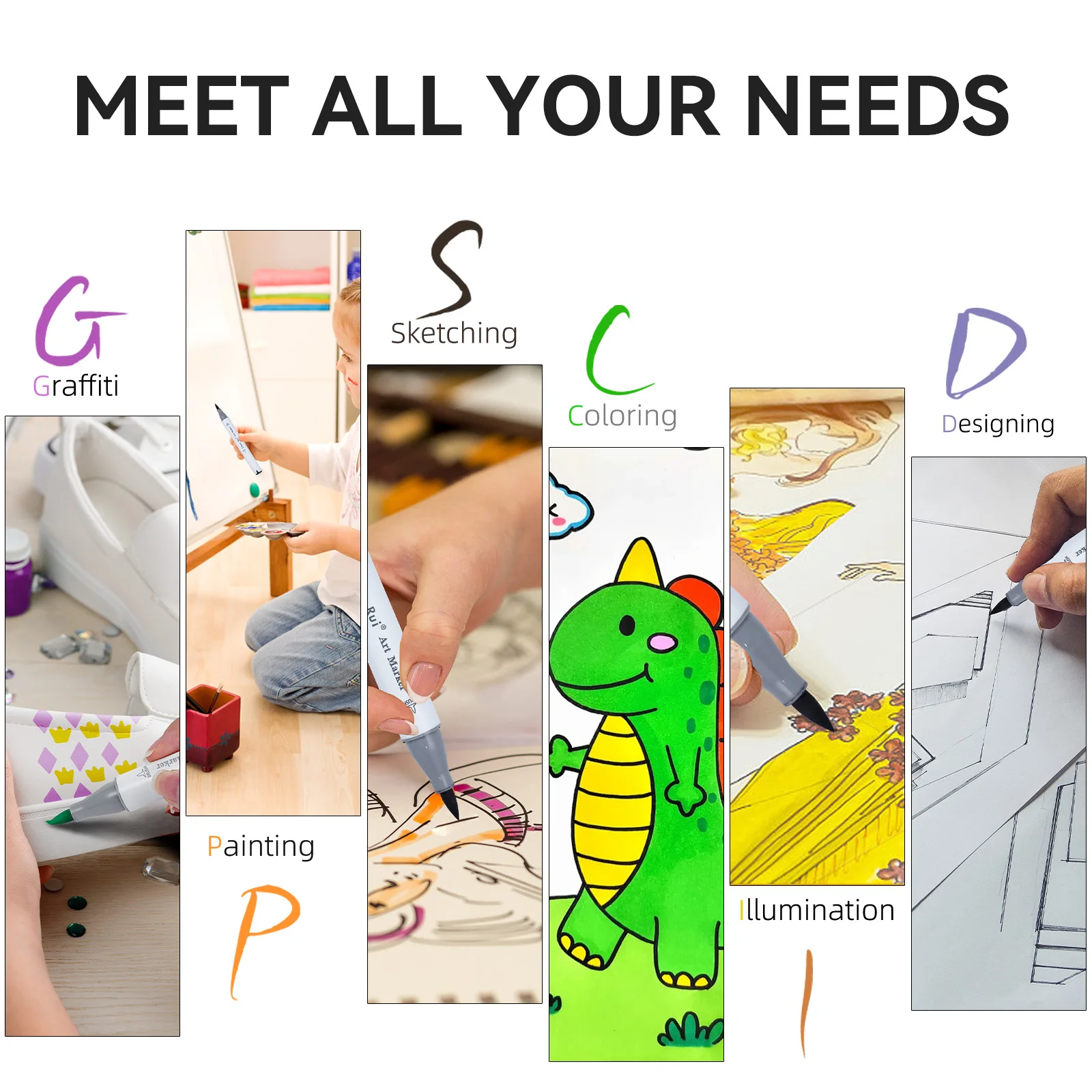 Dual Tip Art Marker Set 5