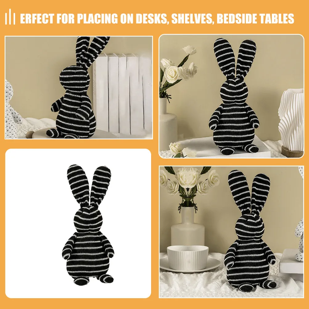 

Cute Easter Bunny Ornament Made of Soft Cloth Material for Desk Bedside Table Decor Festive Indoor Decoration Gift for Family