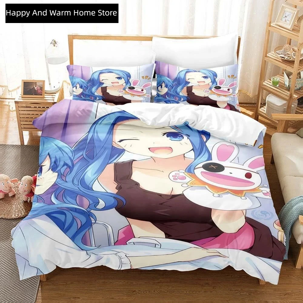 

3D Anime Kawaii Girls Date A Live IV Bedding Set Single Twin Full Queen King Size Bed Set Adult Boys Bedroom Duvetcover Sets