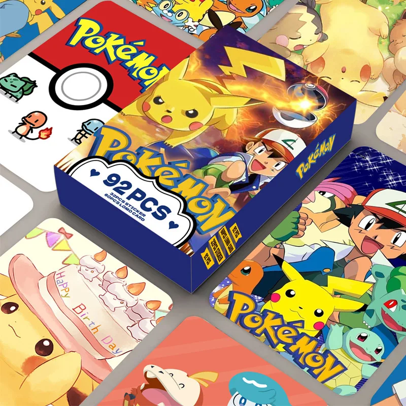 92 Stück Cartoon Anime Pikachu CSR Shiny Rainbow Arceus Pikachu LOMO Charizard Holographische Sammelkarten Geschenke