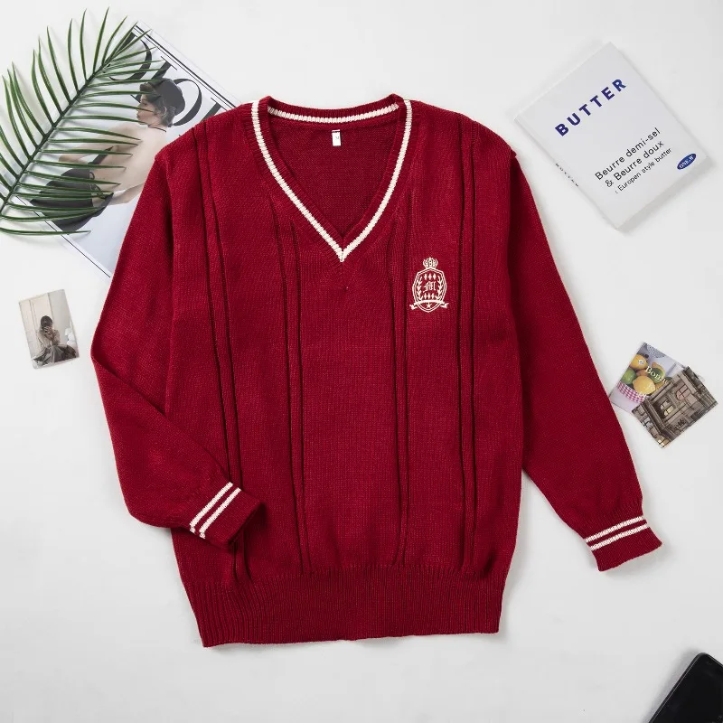 School Uniform Back to School JK Knit Cardigan Japanese British Collegiate Student Class Sweater For Campus Sports Day