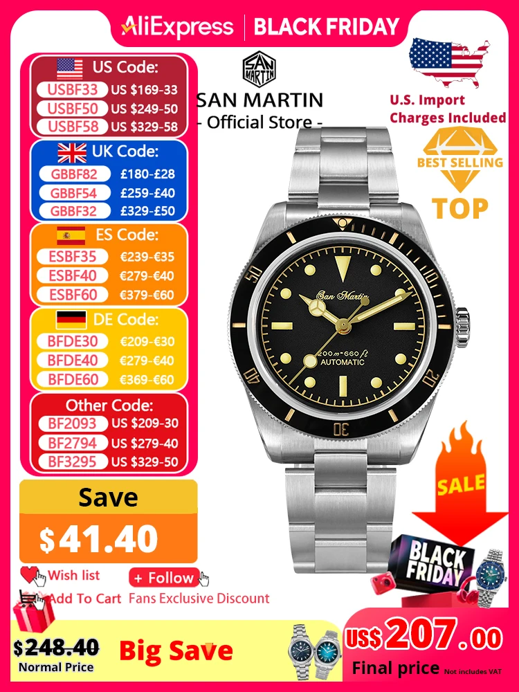 

San Martin винтажные дайверские часы 38 мм 6200, новые обновленные для мужчин, роскошные автоматические механические часы NH35, сапфировые водонепроницаемые часы 200 м, Relojes
