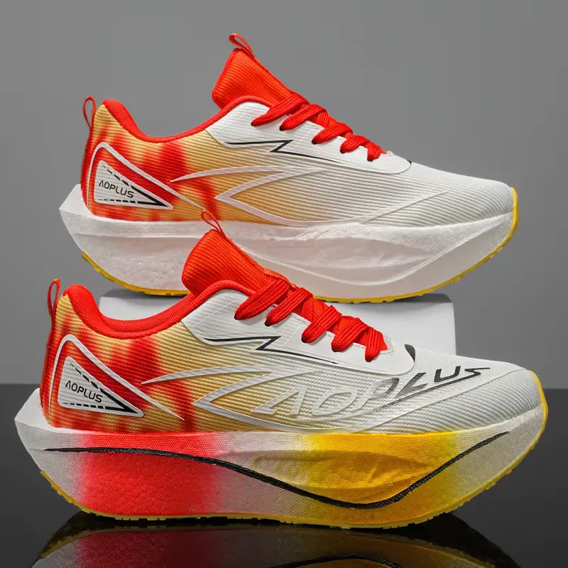 Men Casual Sports Running Shoes Carbon Board Marathon Training Breathable Women's Jogging Athletic Nonskid Walking Sneakers