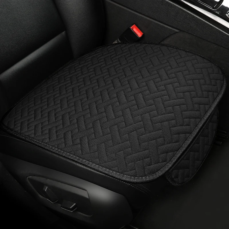 وسادة مقعد السيارة، موسم الصيف العالمي، القطن والكتان تنفس، لا ربط، مقعد واحد، مجموعة من ثلاث قطع، خمسة مقاعد