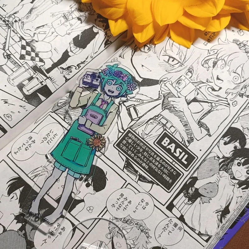 Game OMORI Sunny Basil Cosplay Standing Plate Kawaii Acrylic Figure Stand 2Pcs/Set Accessories Ornament Decoration Prop