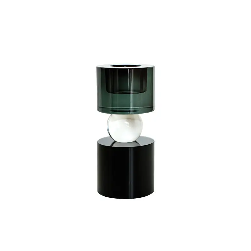 Crystal candlestick stained glass candle creative simple romantic decorative ornament