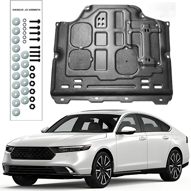 Voor Honda Accord 2023-2024 11H 1.5T Motorbeschermbord Spatscherm Modderspatbordplaatafdekking Zwart Auto Spatscherm Spatbord