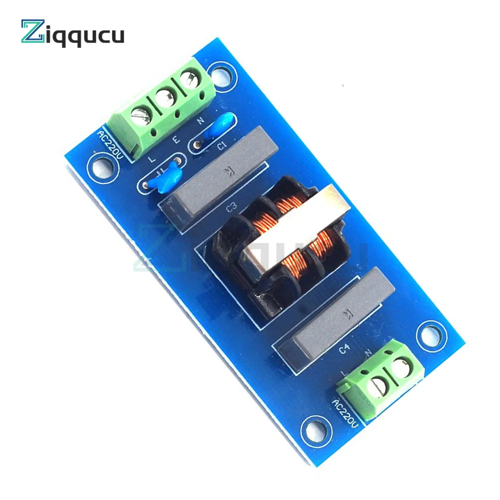 220V EMI Filter Sound Booster Filter Socket 2A EMI Filter Module Power Board Sound Lift Sharp Filter Socket Power Filter