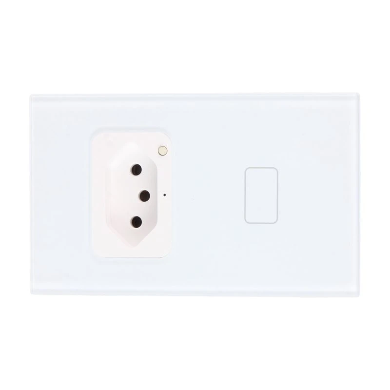 24-hour delivery Tuya Wifi Smart Light Switch With Socket Brazil Smart Home Wall Switch Working Smart Pane Switch And Socket BR