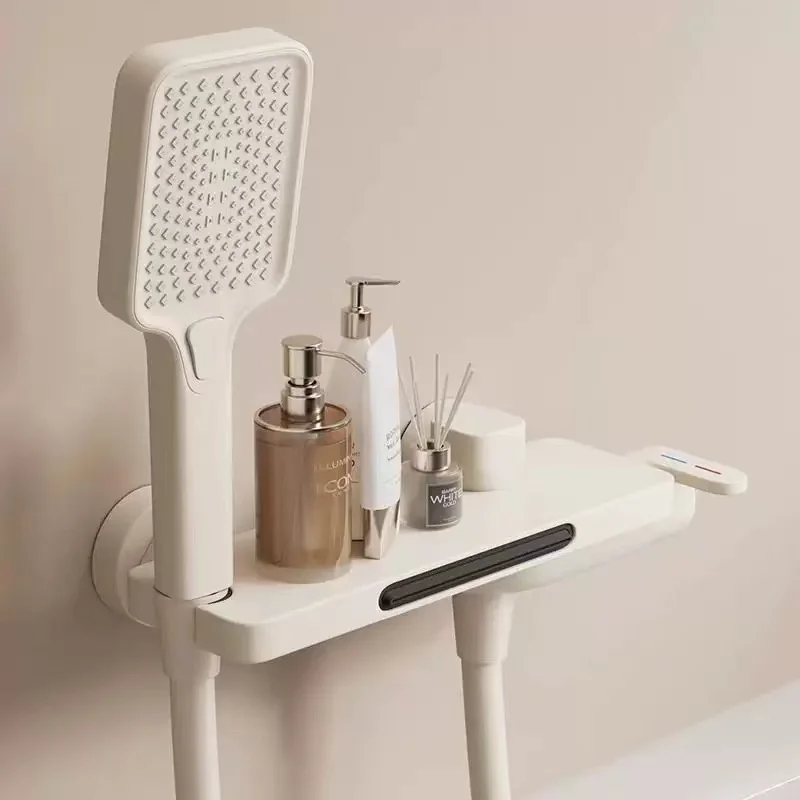 

Special hot cold shower head for bathtub faucet Waterfall style water outlet bathtub faucet shower head set next to the bathtub