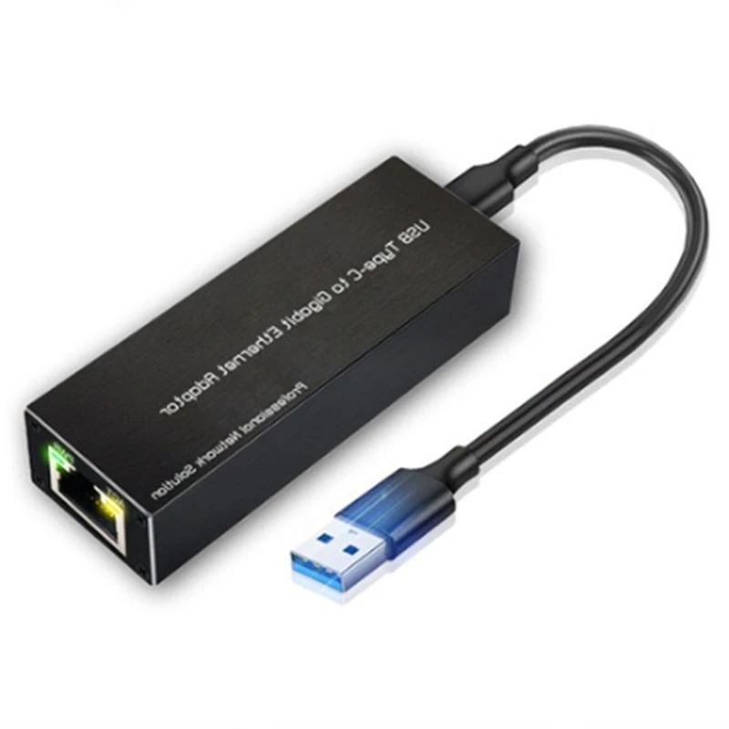 USB-C To RJ45 Gigabit Ethernet Adapter USB3.0 Type-C To 10/100/1000Mbps RJ45 Network Card